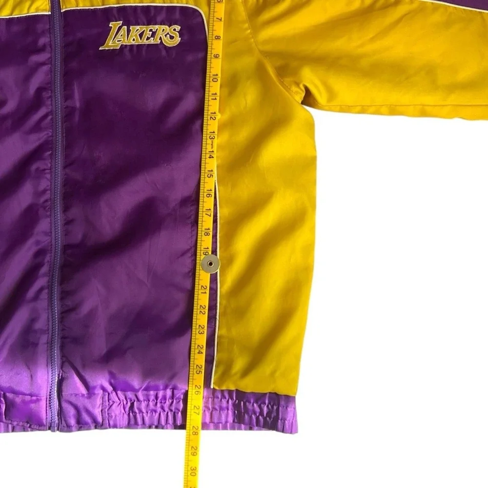 G-III Sports Los Angeles Lakers Hooded Windbreaker Jacket Purple‎ Gold Mens L